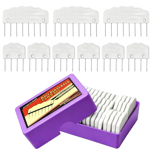 RTNSHUC 20PCS Knit Blocking Pins Kit Knit Blocking Combs for Blocking Knitting Mats Crochet Lace Sewing & Needlework Projects Sewing Tool Device
