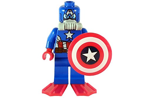 Preisvergleich Produktbild LEGO MINIFIGURE - SCUBA CAPTAIN AMERICA - SET 76048 - SH215