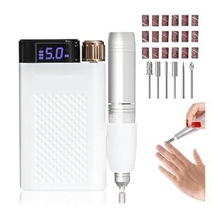 Nail Drills for Acrylic Nail Professional 50000rpm Electric Nail File Machine for Home and Salon Rechargeable Efile for Gel Nail with Saves More Time and Money.