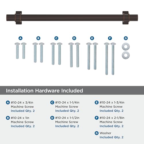 Image of Amerock Davenport 12 inch (305mm) Center-to-Center Oil-Rubbed Bronze Appliance Pull, BP36697ORB
