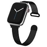 Slim Milanese Loop Band Compatible with Apple Watch Band 38mm 40 mm 41 mm Women, Thin Narrow Stainle