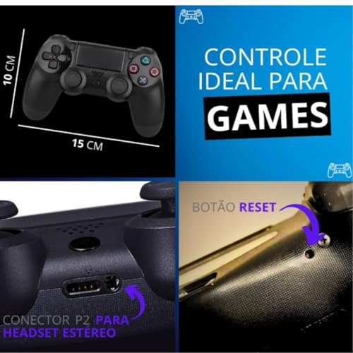 Controle Gamer Universal para Consoles TVs Samsung LG TCL Philips Android Google TV PS4 Gaming Now A