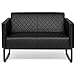 Produktbild hjh OFFICE Loungesofa Aruba Black Gestell schwarz Kunstleder 2-Sitzer schwarz