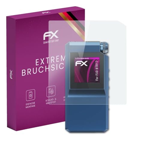 atFoliX Plastic Glass Protective Film compatible with FiiO BTR17 Glass Protector, 9H Hybrid-Glass FX Screen Protector