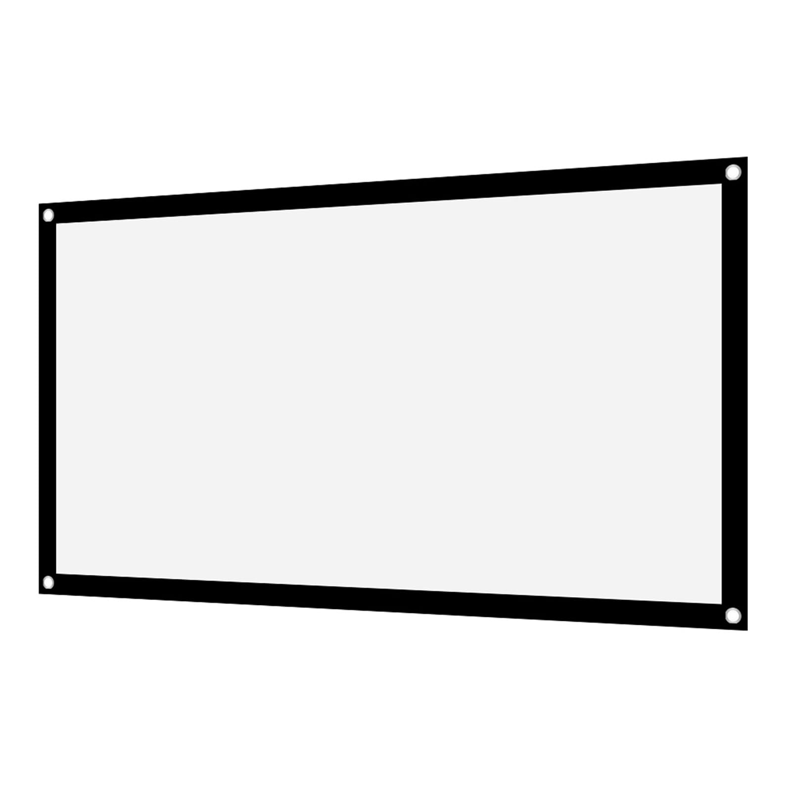 Keenso Tela Portátil de Projetor de Poliéster Branco, Sem Rugas, 100 Polegadas, Design