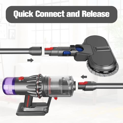 DrRobor Verlängerungsrohr für Dyson V12 Slim/V9 Motorbar Stabstaubsauger, Ersatz Verlängerungsstange Teleskoprohr Zubehör 74cm - Schwarz