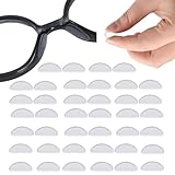 Norhogo Norhogo 20 Paar Silikon-Nasenplättchen, selbstklebende Silikon-Nasenplättchen in D-Form, Transparent