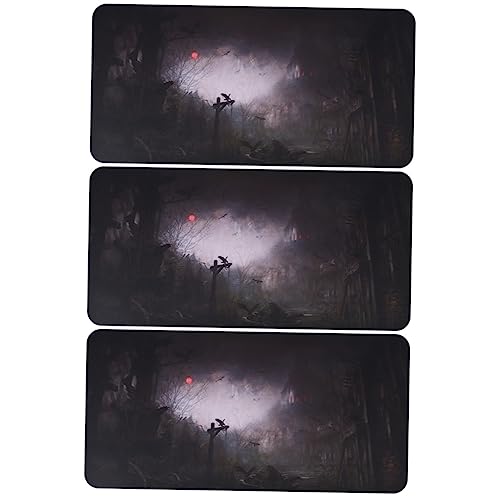 Tapis de souris Halloween ergonomique 3D lot de 3 pièces pour bureau