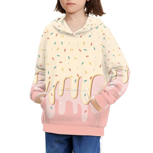 Image of Coloranimal Unisex Girls and Boys Long Sleeve Hoodies Hoody Athletic Pullover Sweatshirts Tops Age 6-16year