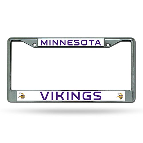 Rico Industries Minnesota Vikings NFL Chrome License Plate Frame