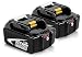Produktbild Reoben 2 Stück BL1850B 18V 5,0Ah / 5000mAh Akku Ersatz für Makita BL1850B BL1850 BL1830 BL1840 BL1815 BL1815 BL1835 BL1845 LXT-400 Akku-Elektrowerkzeuge mit Anzeige