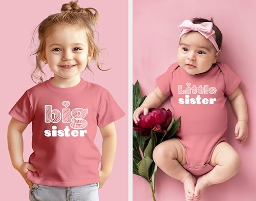 Unordinary Toddler Big Sister Little Sister Outfits Matching Shirts Sibling Gifts girls newborn baby set2
