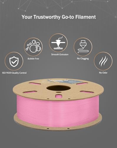 Image of DURAMIC 3D PLA+ Printer Filament 1.75mm PLA Plus Neatly 2Kg Spool(2.2lbs) | PLA Pro Tougher and Stronger, Dimensional Accuracy Probability + /- 0.02mm Pink