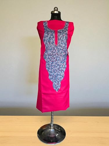 Image of Women Cotton Suits with Kashmiri Embroidery Unstitched Dress Material Salwar Suits