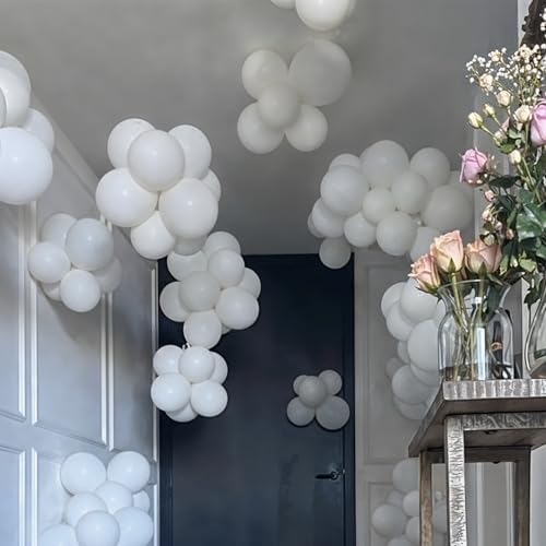 Image of Party Propz White Balloons For Decoration - Pack Of 25 Pcs Pearl White Balloons For Birthday | white's Balloon For Decoration | Balloon For Decorations | Birthday Decor (Latex)