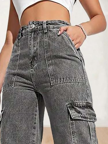 Image of KOTTY High Waist Wide Fit Jeans - Women's Relaxed Denim with Wide Leg