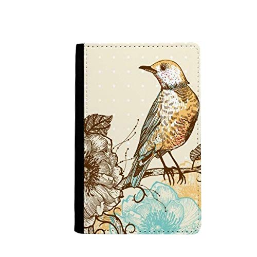 Porte-passeport oiseaux multicolore 3.7x5.8 pouces pour voyage