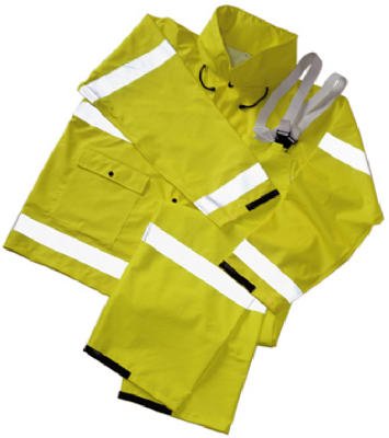 Tingley O53122.2X Comfort-Brite High-Visibility Overalls, Lime Yellow PVC/Polyester, XXL - Quantity 12