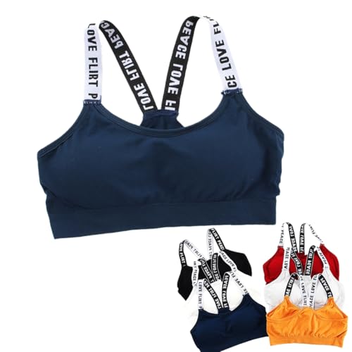 Generic YRCR スポーツブラ ノンワイヤー パッド取り換え可 吸汗速乾 抗菌防臭 レディース ブラ ヨガウェア フィットネス 大きいサイズ 揺れない スポブラ