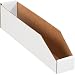 Aviditi BINBWZ318 Corrugated Open Top Bin Box, 18" Length x 3" Width x 4-1/2" Height, Oyster White (Bundle of 25)
