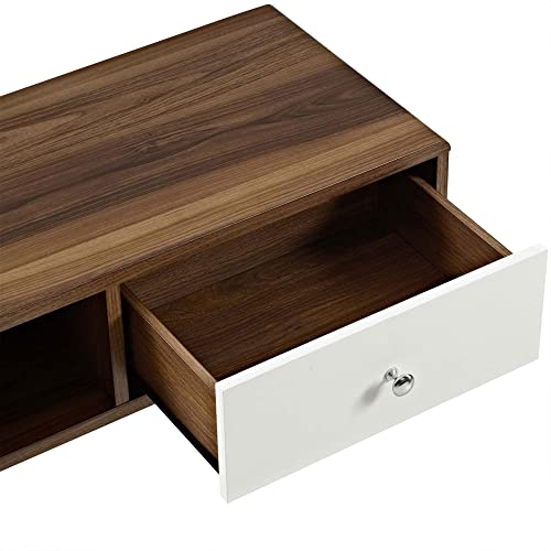 Modway Transmit, 55" Tv Stand, Walnut White #TOP3