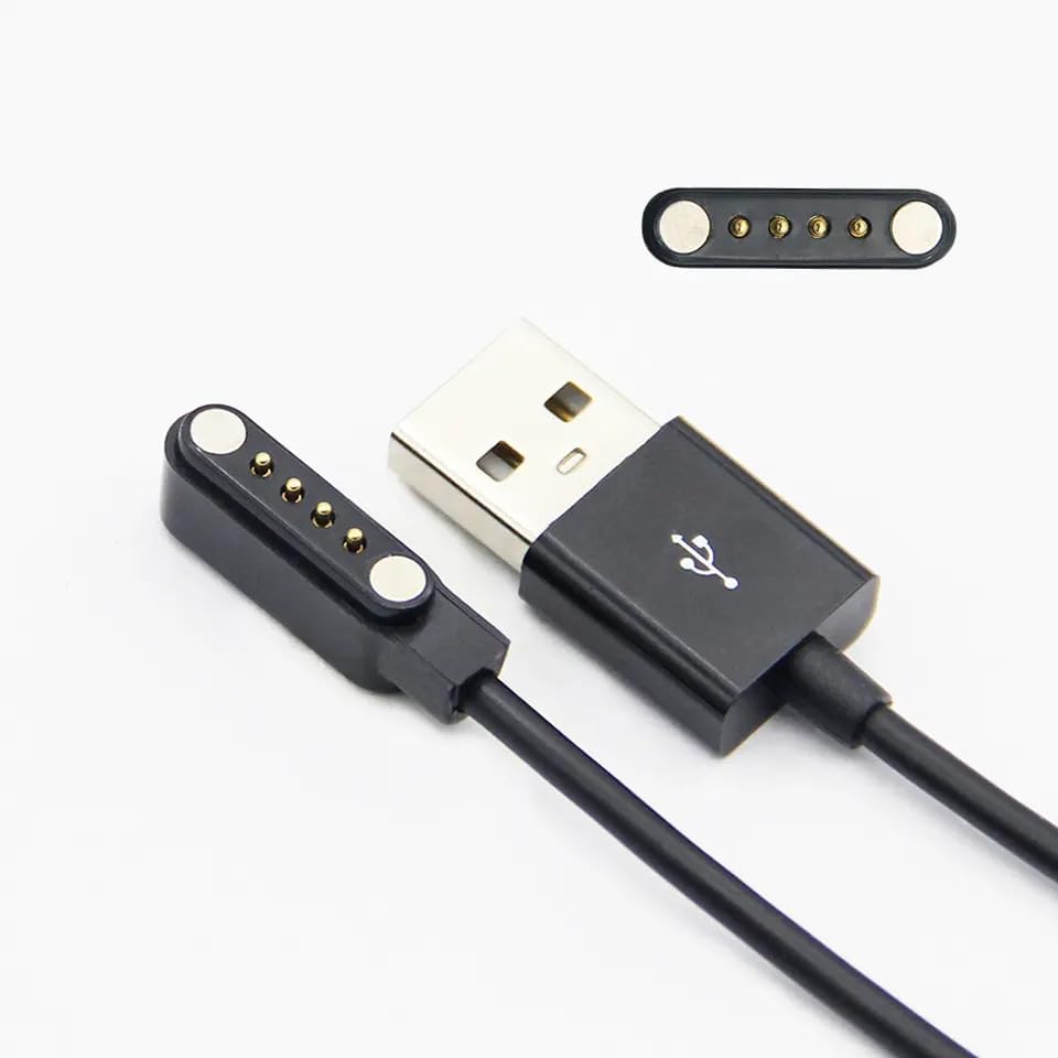 ZOBRAS Amazefit Pop2, 4 Pin Usb Fast Charger Magnetic Charging Cable Adapter For Fireboltt Thunder Watch & Fireboltt Talk, Firebolt Visionary Gionee Gsw8, Firebolt Invincible, Smartwatch Only, Black (B0CBQM8CSN) Amazon Price History, Amazon Price Tracker