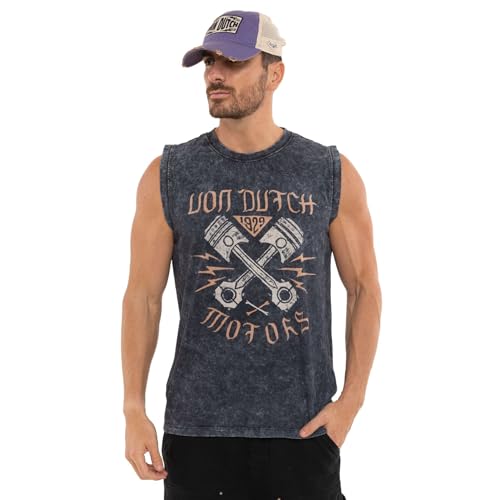 Débardeur Homme Von Dutch 100% Coton Noir - T-Shirt Sept