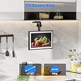 Conecto Ceiling Mount for Television, Suitable for 13-27 Inches, Foldable, Height-Adjustable, Swivel, Tilt, up to VESA 100 x 100, Black - Image 4