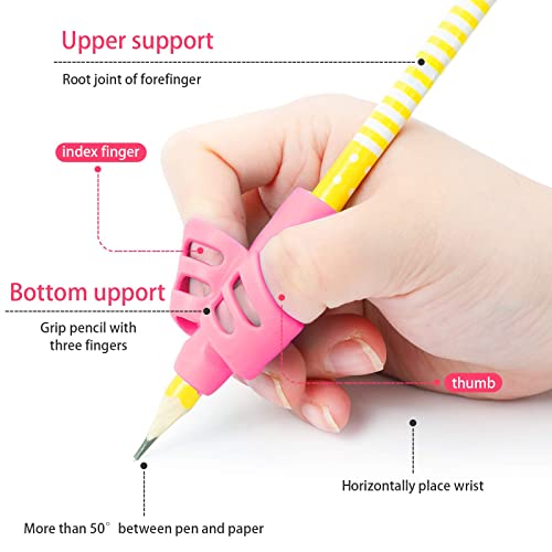 Pencil Grips for Kids Handwriting(12 Pack) | Pencil Holder Posture Correction | Silicone Ergonomic Training Grippers| for Beginners Preschoolers Kindergarten Todder