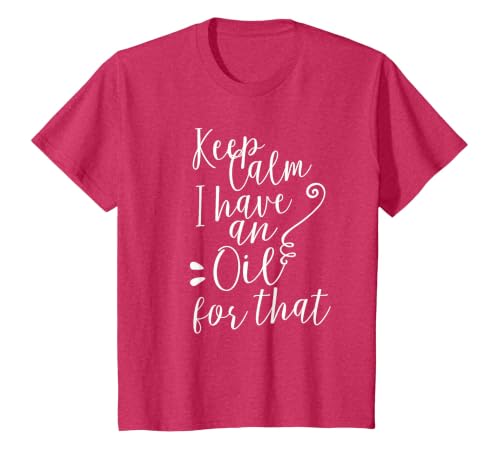 Keep Calm I Have an Oil for that Essential Oils Tshirt T-Shirt, Youth, Red Heather, Large