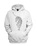 Das Kapuzenoberteil besteht aus dickem Stoff und 80% Baumwolle.