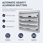 24'' Shutter Exhaust Fan, Wall Mounted Automatic Louvers - Image 6