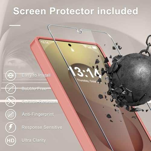 Image of for Samsung Galaxy S25 Ultra Case, Matte Magnetic Phone Cover, Pink | Fit for MagSafe, Screen Protector included, Shockproof Military Grade Protection, Translucent Frosted Back