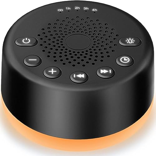 Sound Machine Easysleep White Noise Machine with 25 Soothing Sounds and Night Lights with Memory Function 32 Levels of Volume and 5 Sleep Timer Powered by AC or USB for Sleeping Relaxation (Black) - Image 5