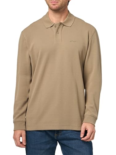 Polo de manga larga para hombre BOSS con logo pequeño miniatura 1