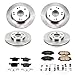 PowerStop Front and Rear Brake Kit For Honda Civic 2016-21 - Disc Rotors & Ceramic Brake Pads Replacement, KOE7574