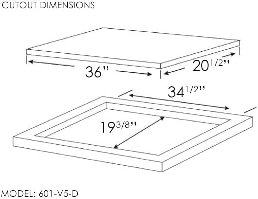 Miniatura 8 de ABBA - Placa de cocina de gas de 36 pulgadas con 5 quemadores sellados, superficie de vidrio templado con quemadores SABAF, estufa de gas natural