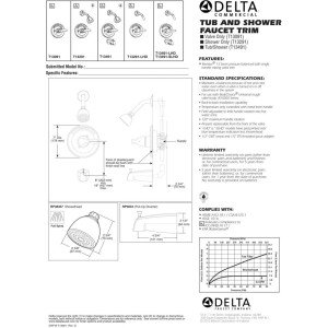 Embout de baignoire Delta T13491 à température constante - 3