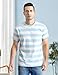 Funny World Mens Blue and White Striped Shirt Sailor SMEE Costume Piate T-Shirts, Light Blue, Medium