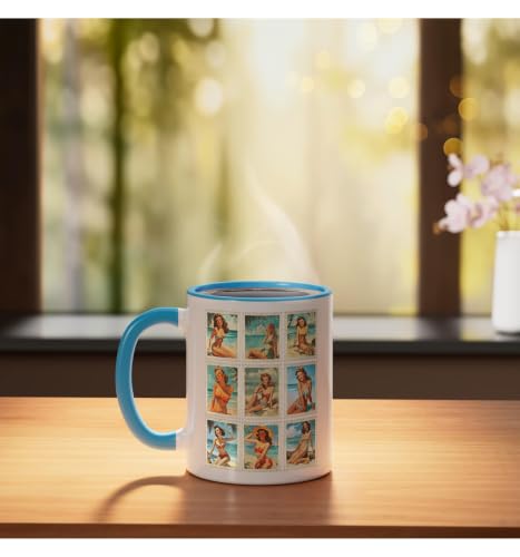 Taza Vintage estilo Pinup playa retro en cerámica 11 oz miniatura 3
