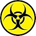 Gefahrenaufkleber Biohazard I kfz_305 I rund Ø 100 cm I Gefahren-Symbol Warnung vor Biogefährdung I gelb schwarz I wetterfest