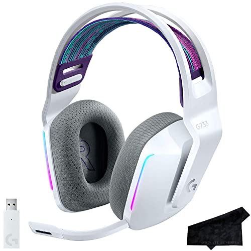Logitech G733 Lightspeed Pro-G Wireless Gaming Headset, LightSync RGB with Signature Series Cloth