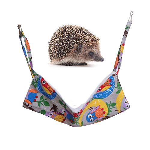 POPETPOP Quente Hamster Hammock Reversível de Pelúcia de Inverno Guiné Cama Suspensa Cama de Gato Co