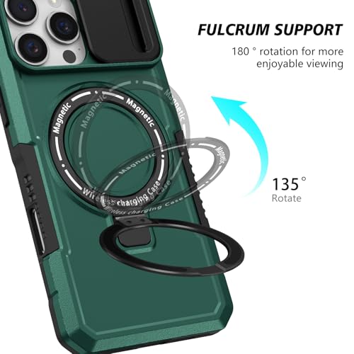 Funda Samsung S25 Plus antigolpes verde militar protectora magnética 5