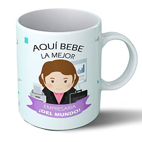 Planetacase - Taza Empresaria - Regalo Original Empresarios - Cerámica 330 mL - Taza Desayuno Apta para Microondas y Lavavajillas - Resistente a Lavados