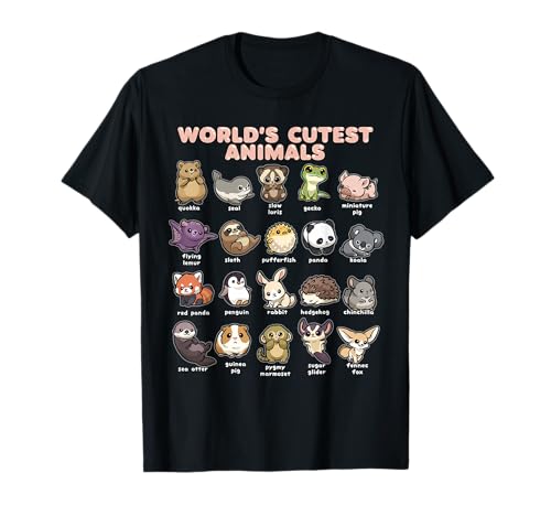 World's Cutest Animals - Quokka, Panda, Penguin & More! T-Shirt