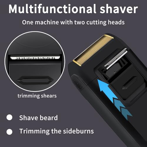 Lqt Professional Shaver, Compact & Cordless Groomer, Portable Electric Razor With Usb Cable And Cleanning Brush (Gold) - 4