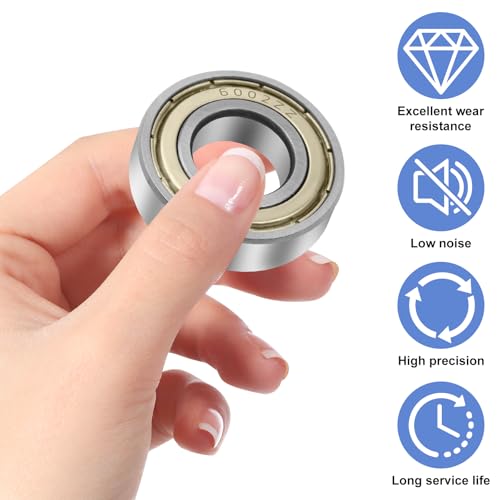 Hexizexi 15 Stück MR128ZZ Kugellager 8x12x3.5mm Doppelt Geschützte Rillenkugellager für Skateboards Drehbänke Baumaschinen DIY