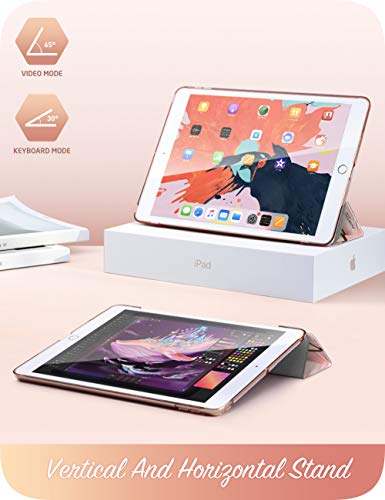 I-Blason Cosmo Lite Case For Ipad 9Th/8Th/7Th Generation, Ipad 10.2 (2021/2020/2019), Slim Trifold Stand Smart Case Translucent Hard Back Protective Cover With Auto Sleep/Wake (Marble) #TOP3