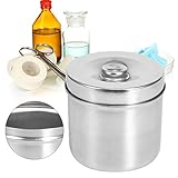 Stainless Steel Jar, Box Cotton Box Iodophor Gauze Container, Steel Ointment Jar Dressing Steel Pot Dressing Lid Reagent Bottles Dental Supplies(12cm gauze cylinder)